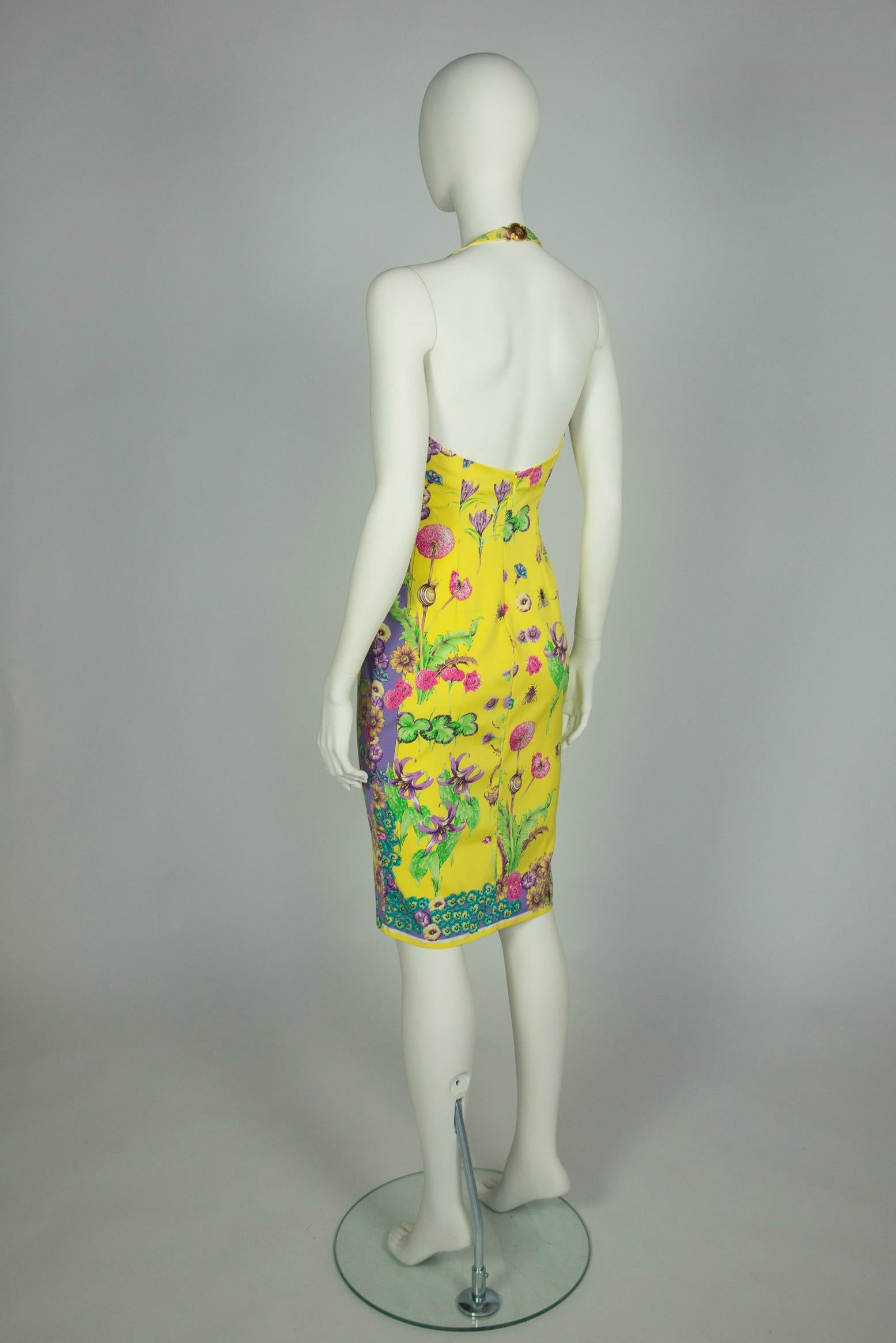 Gianni Versace Couture Printed Halterneck Dress, Circa 1995-1996 For Sale 6