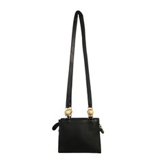 Gianni Versace Couture Black Gold Medusa Chain Mini bag