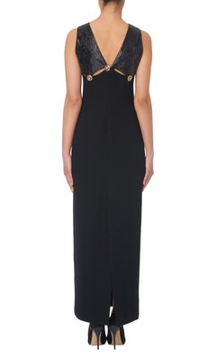 Gianni Versace Couture, Black leather evening gown, Autumn/Winter 1994