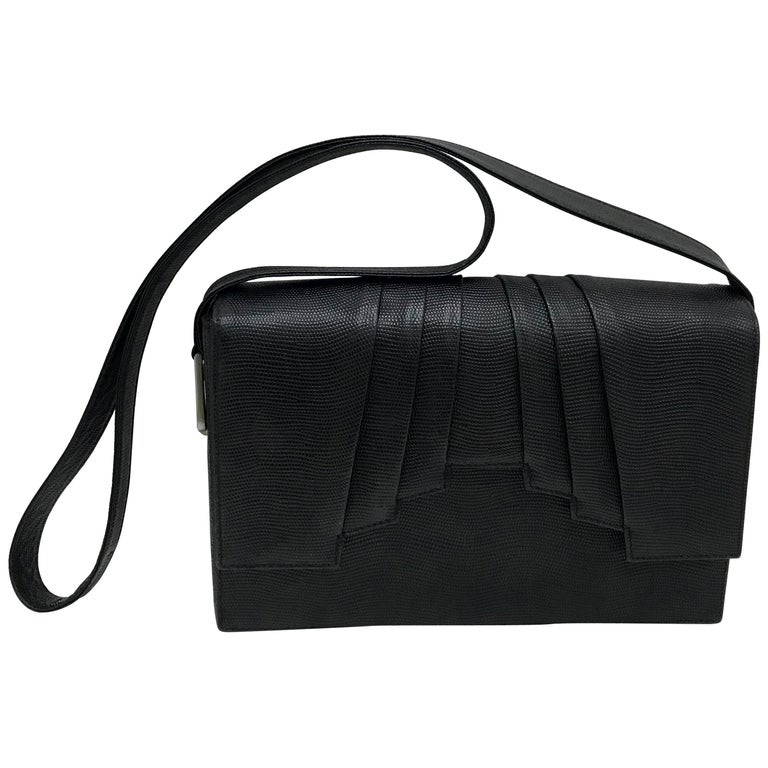 1990s Gianni Versace Couture Black Leather Vintage Shoulder Bag For ...