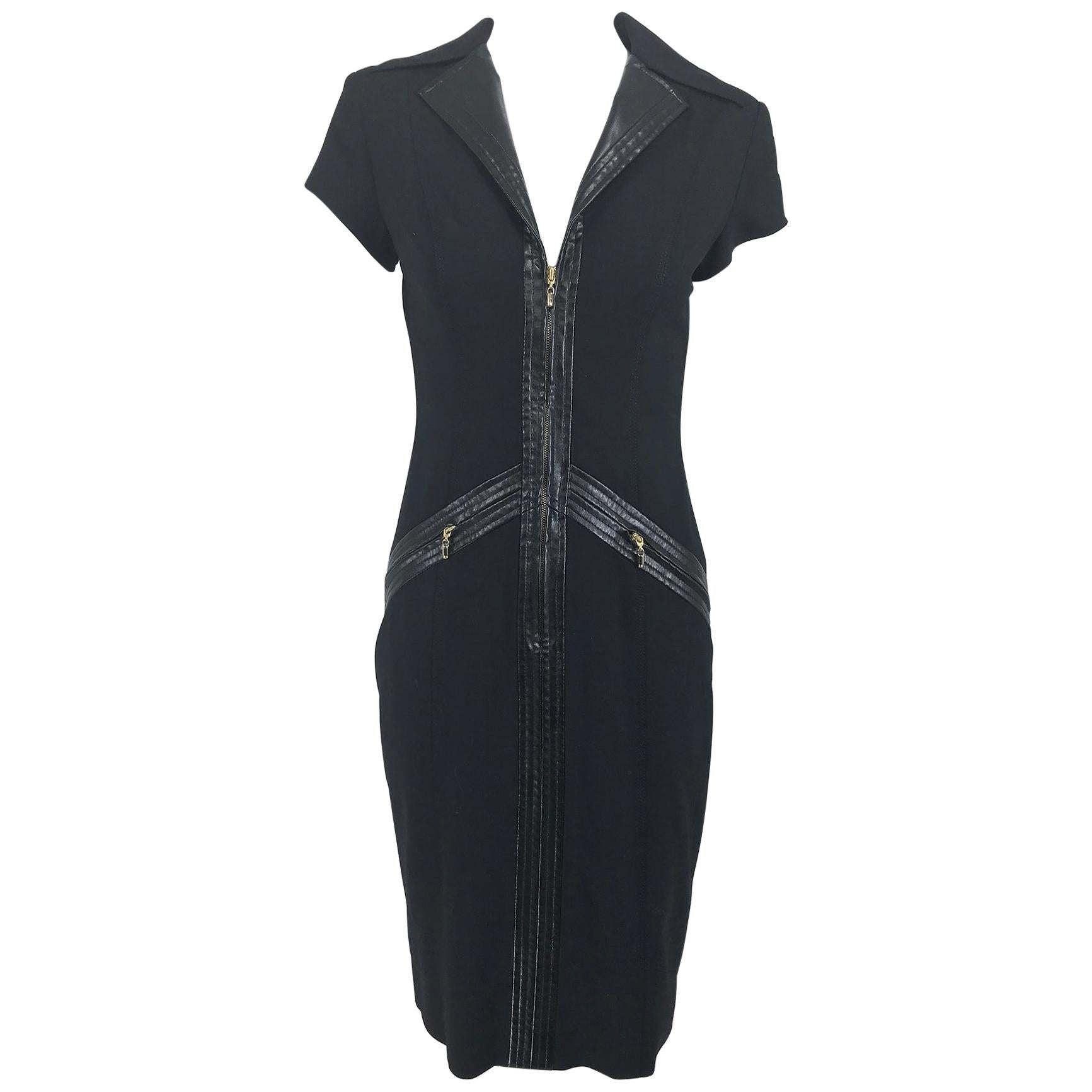Gianni Versace Vintage Sheer Black Silk Chiffon Low Evening Dress w ...