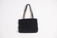 Gianni Versace Couture Black Velvet Tote Bag
