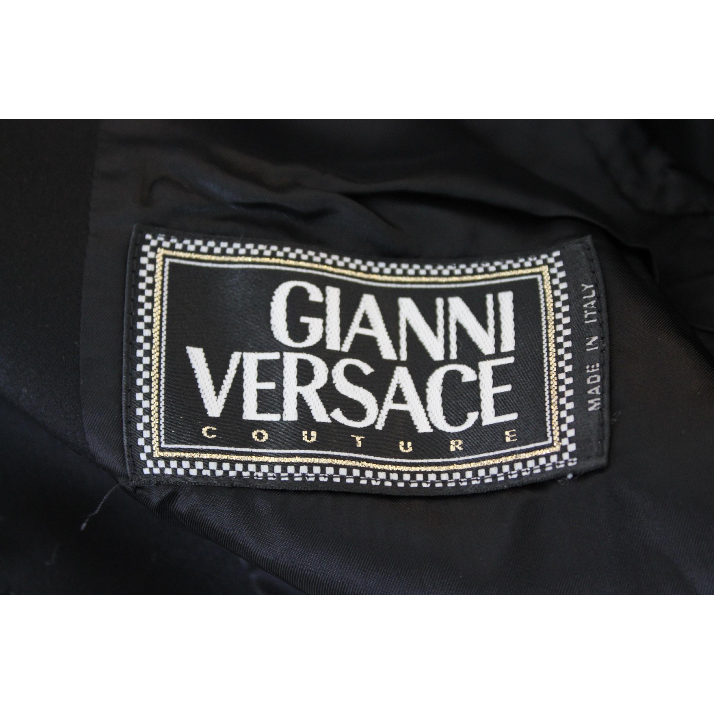 Gianni Versace Couture Black Wool Silk Slim Fit Jacket 2