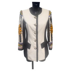 Gianni Versace Couture Baroque Sun Embroidered Blazer with Sequins 1990s