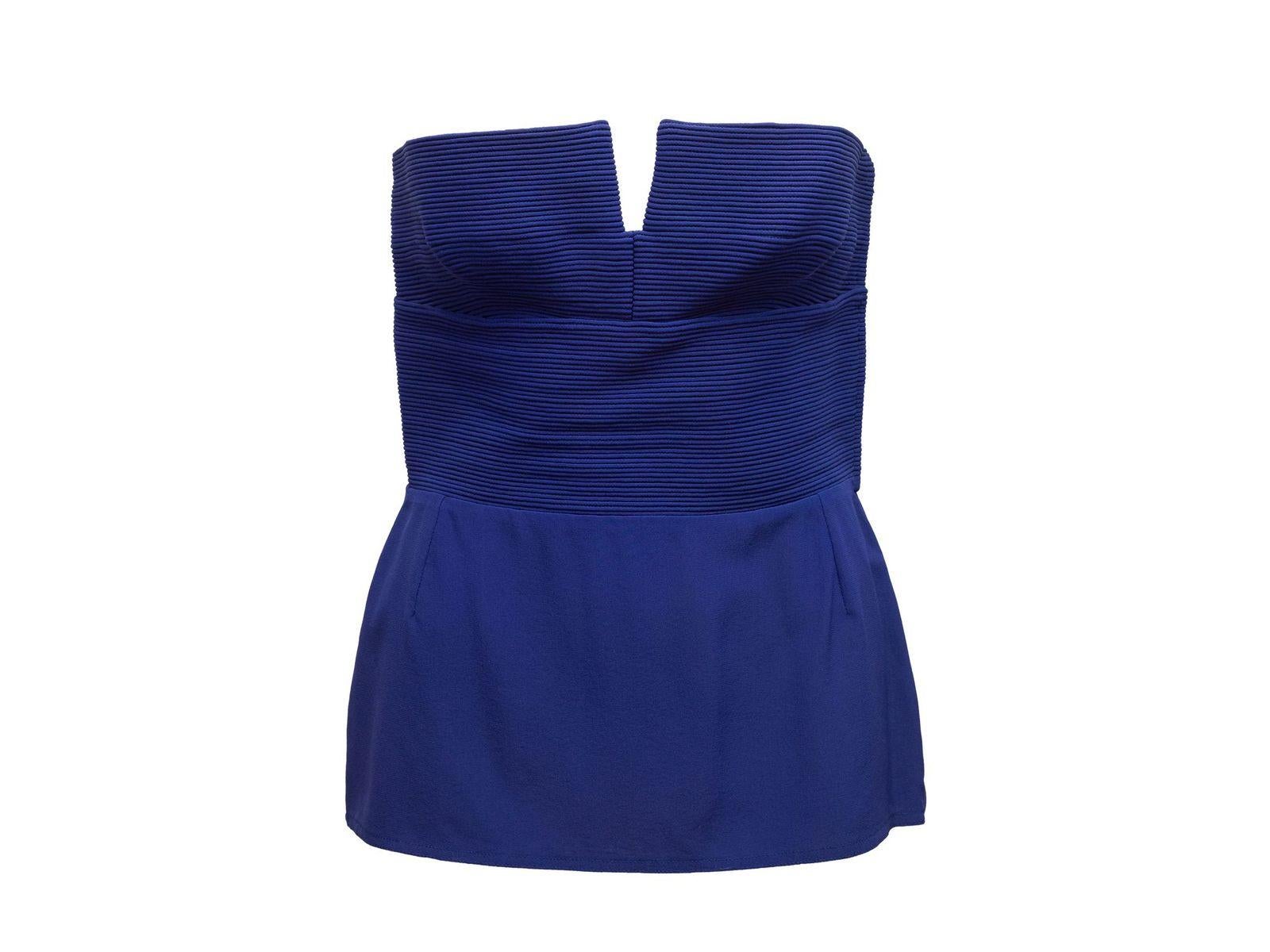 Gianni Versace  Couture Blue Strapless Top In Good Condition In New York, NY