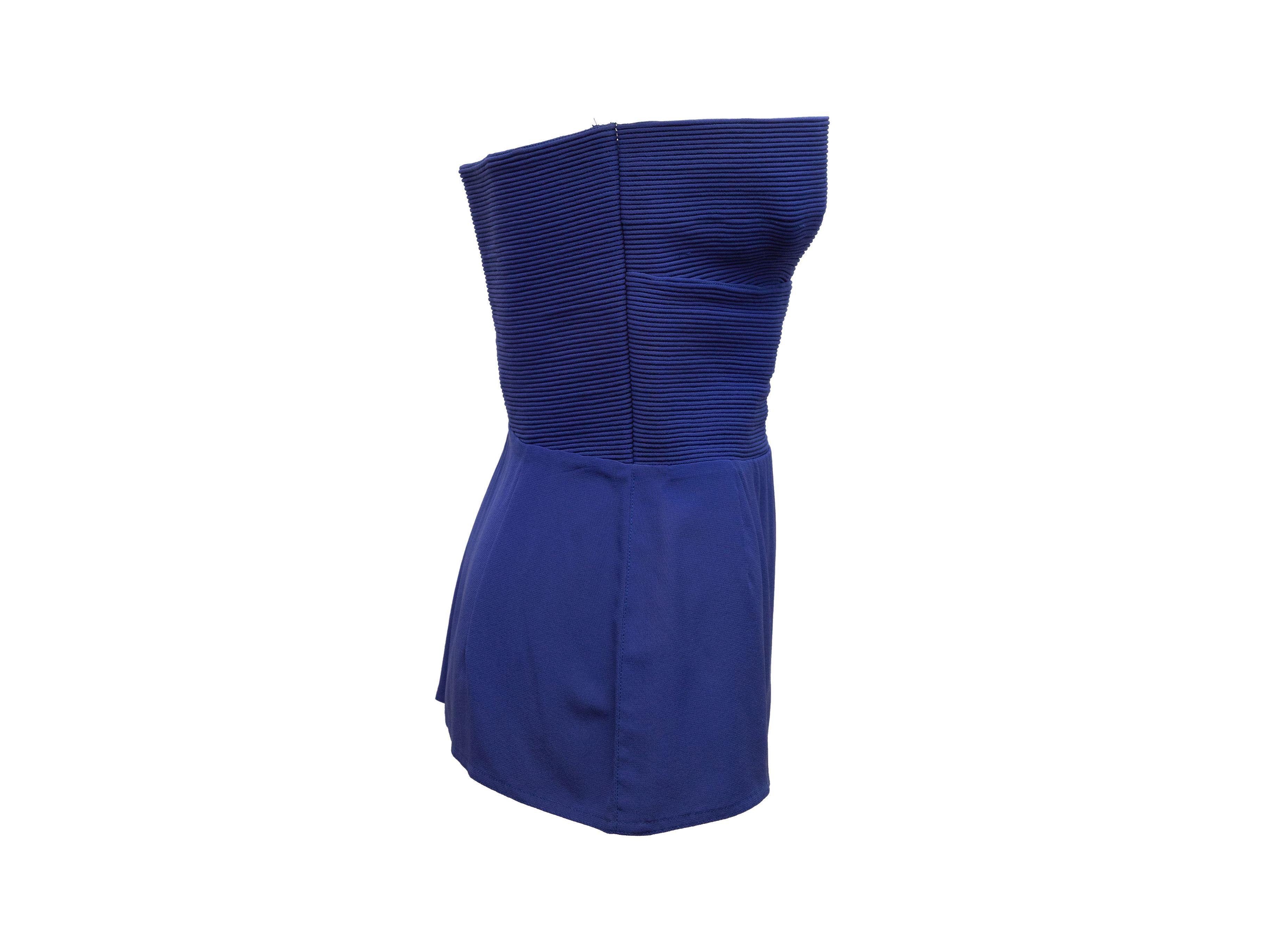 Women's Gianni Versace  Couture Blue Strapless Top