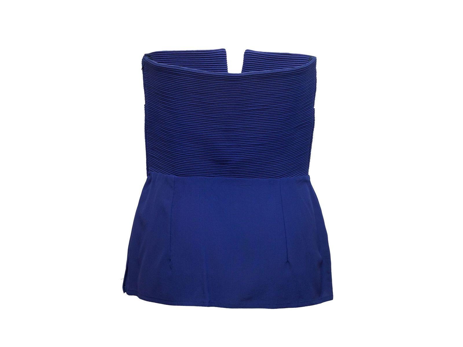 Gianni Versace  Couture Blue Strapless Top 1