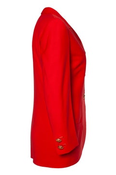 Gianni Versace Couture, Bondage collection runway red blazer