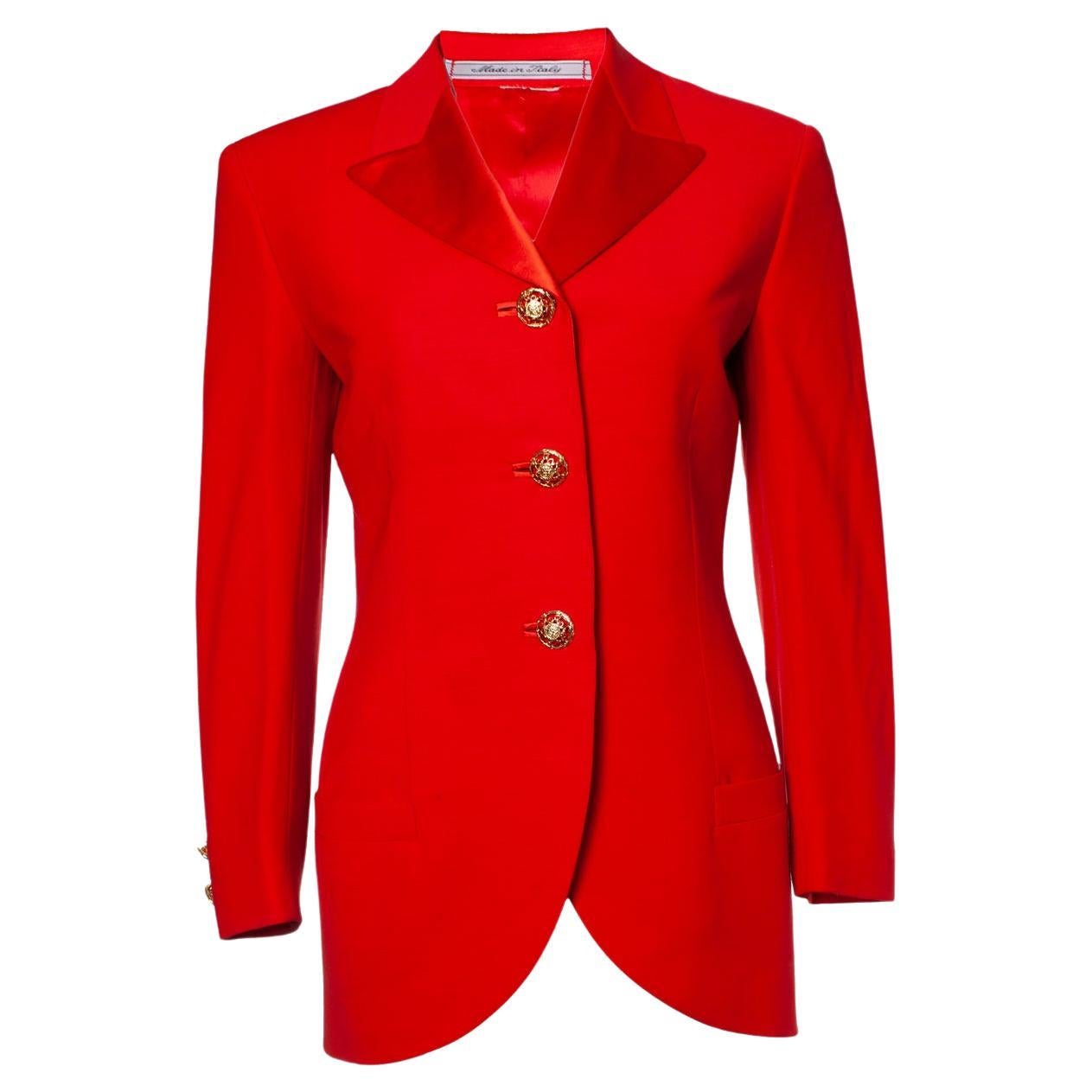 Gianni Versace Couture, Bondage collection pasarela blazer rojo