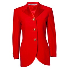 Gianni Versace Couture, Bondage collection runway red blazer