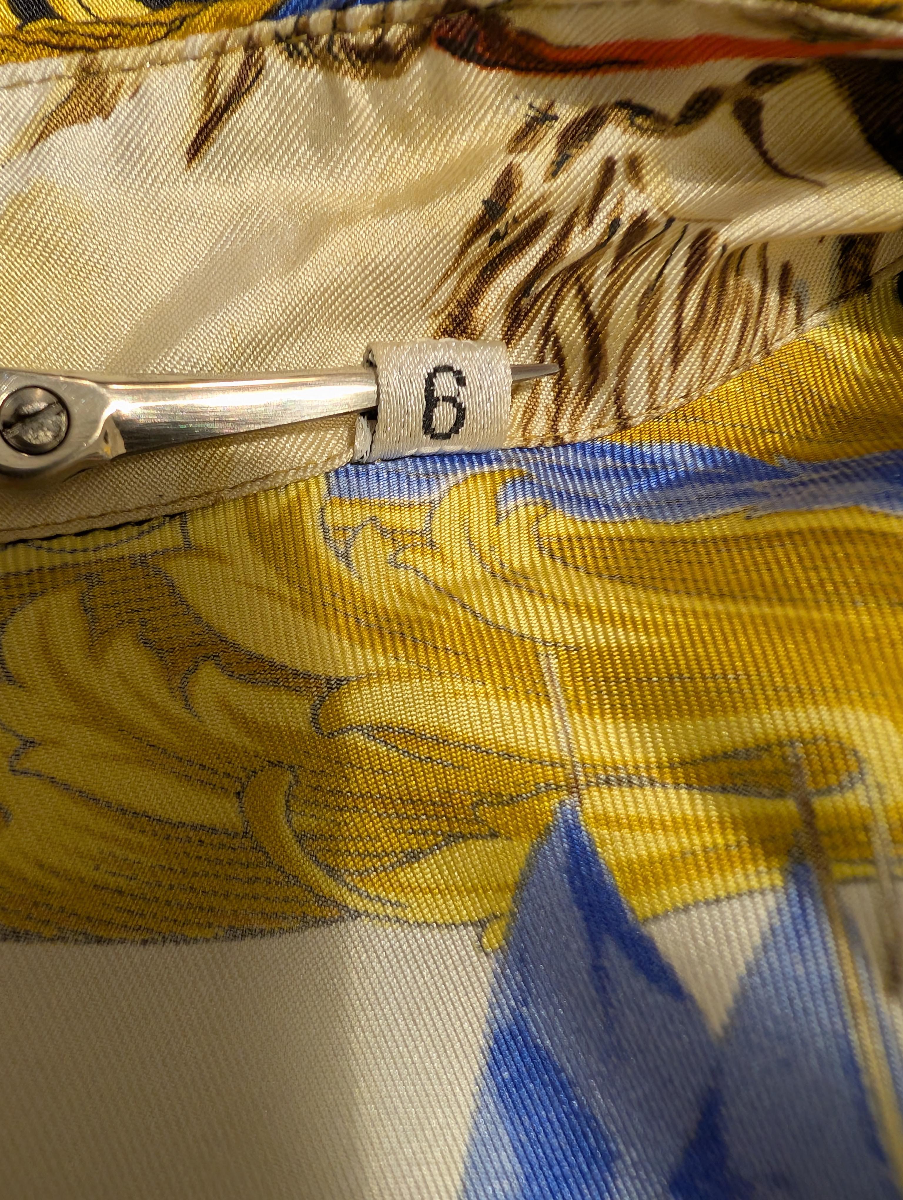 GIANNI VERSACE COUTURE Buffalo Bill silk shirt with beads For Sale 15