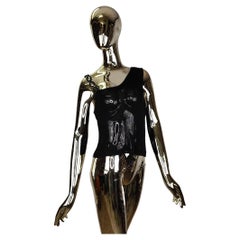 Gianni Versace Couture chain strap black top