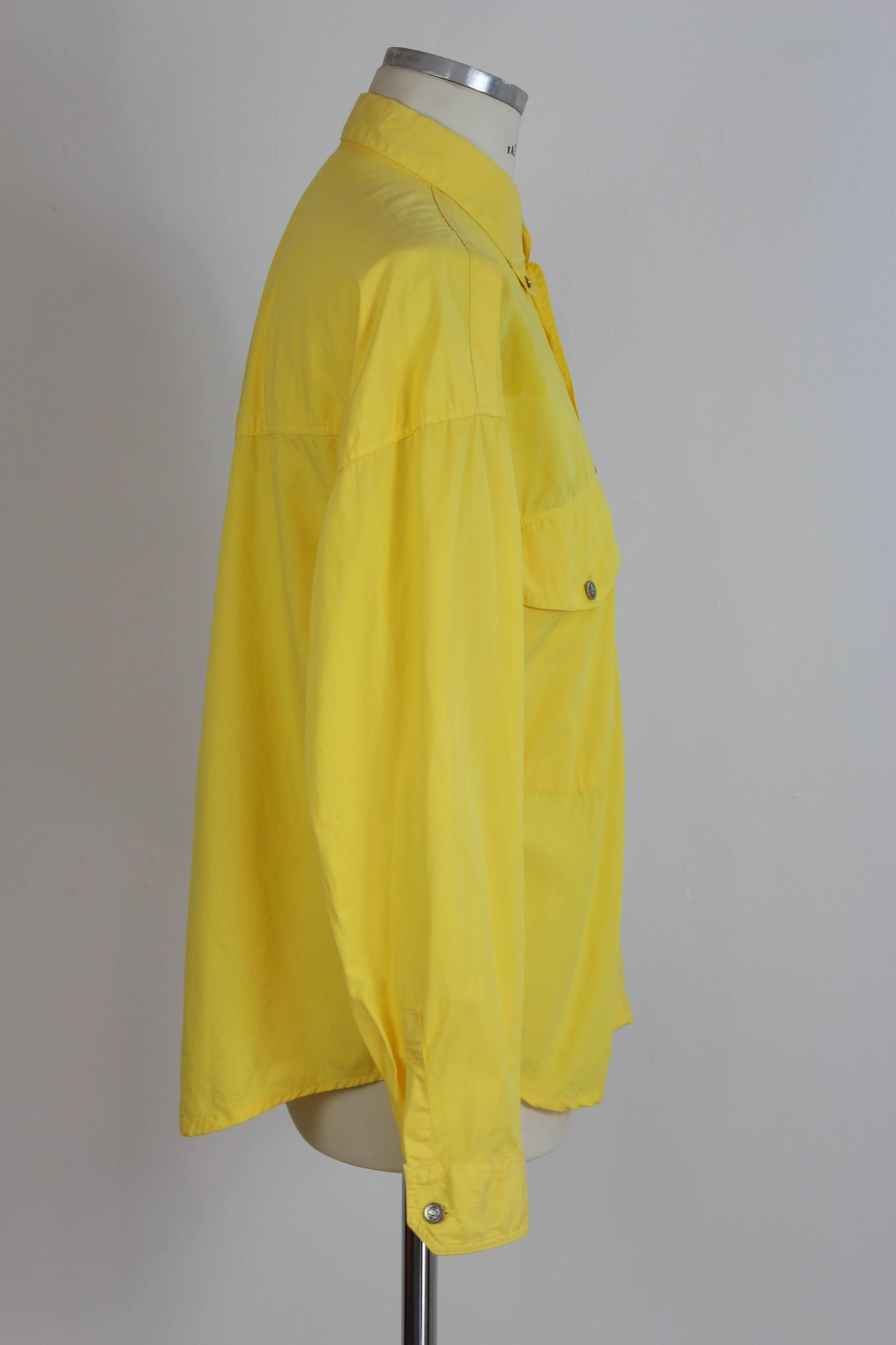 Gianni Versace Couture Cowboy Yellow  Italian Shirt, 1990 In Excellent Condition In Brindisi, IT
