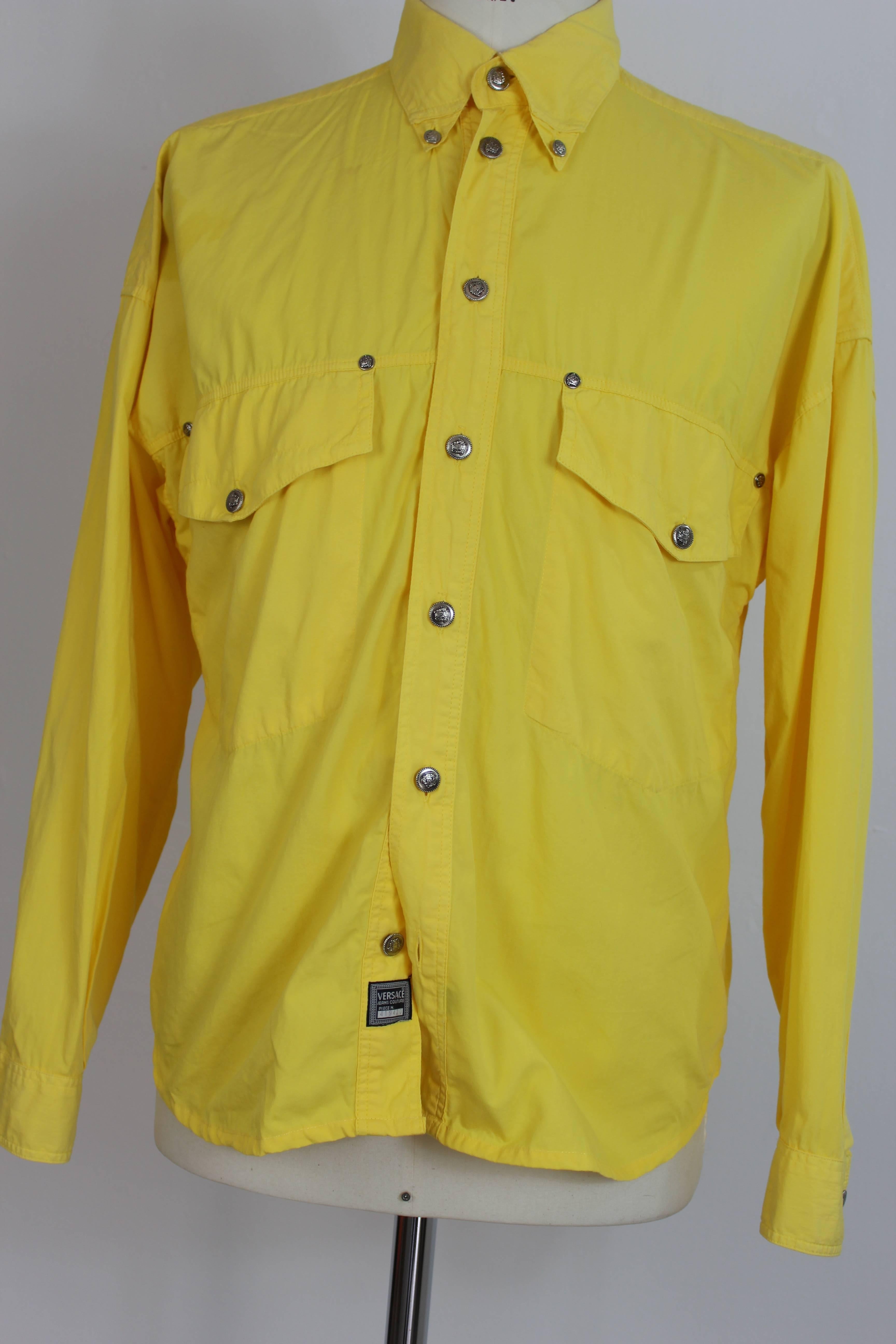 Gianni Versace Couture Cowboy Yellow  Italian Shirt, 1990 3