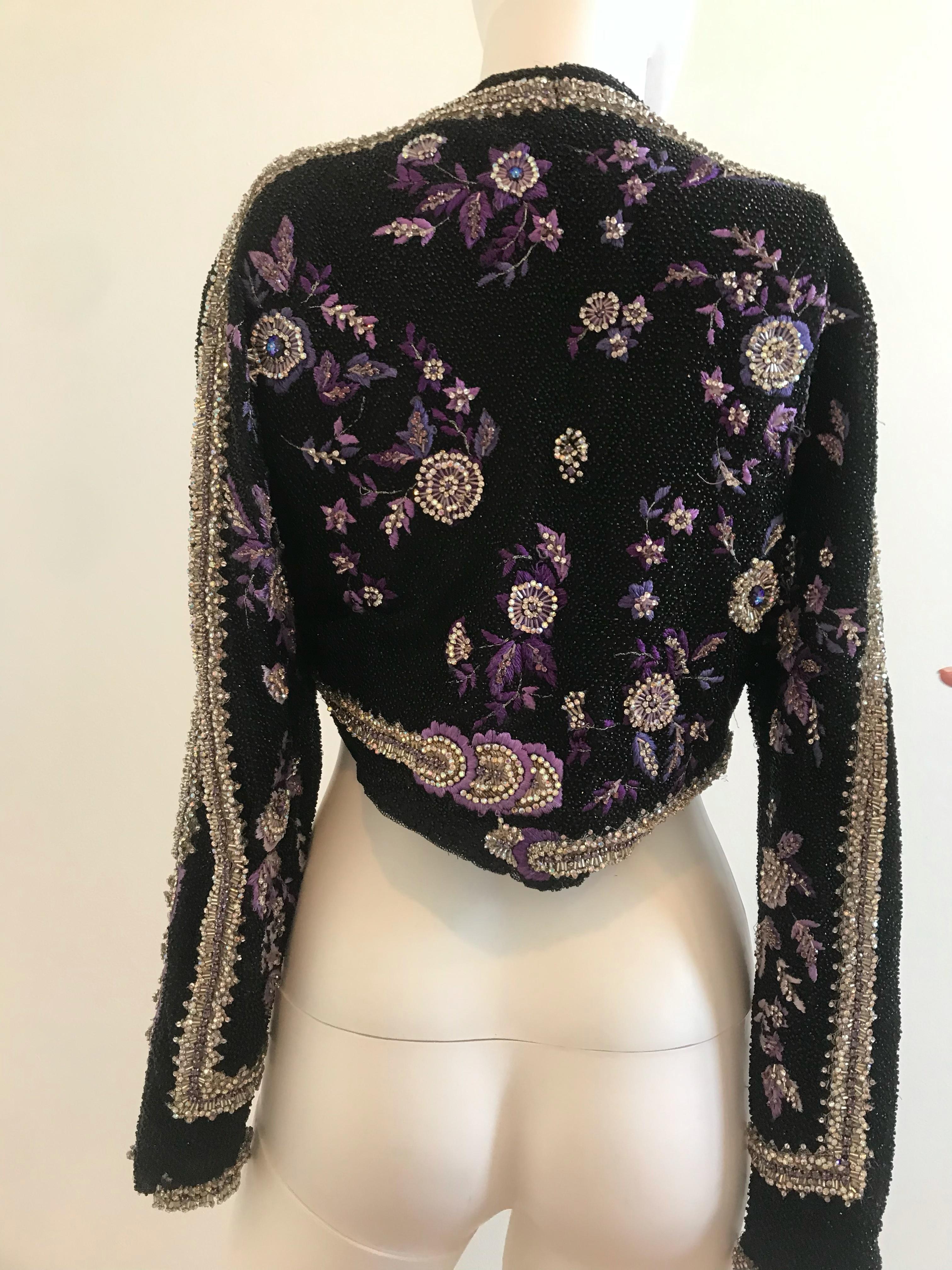 Gianni Versace Couture Crystal Beaded and Embellished Cropped Bolero For Sale 5
