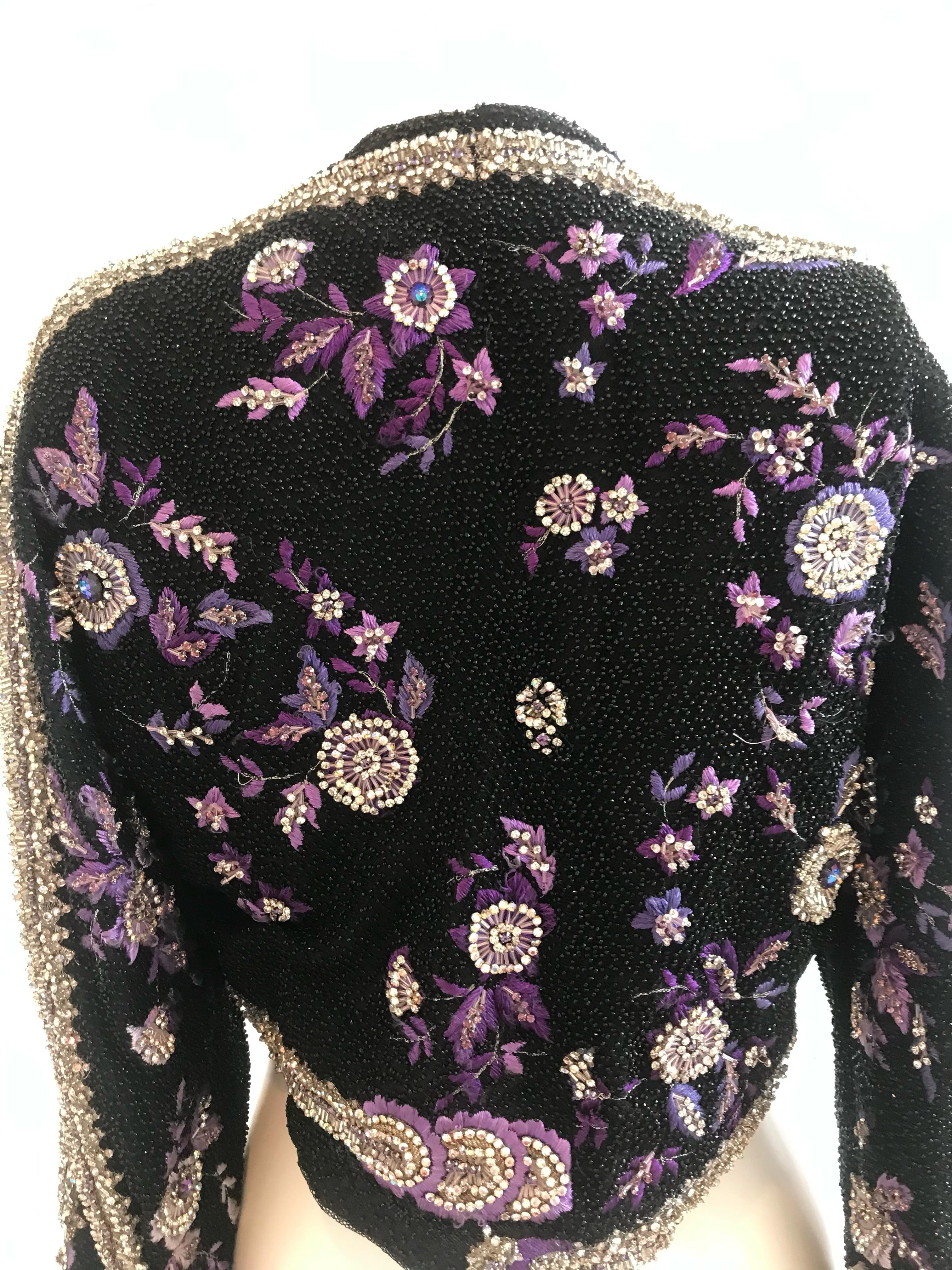 Gianni Versace Couture Crystal Beaded and Embellished Cropped Bolero For Sale 8