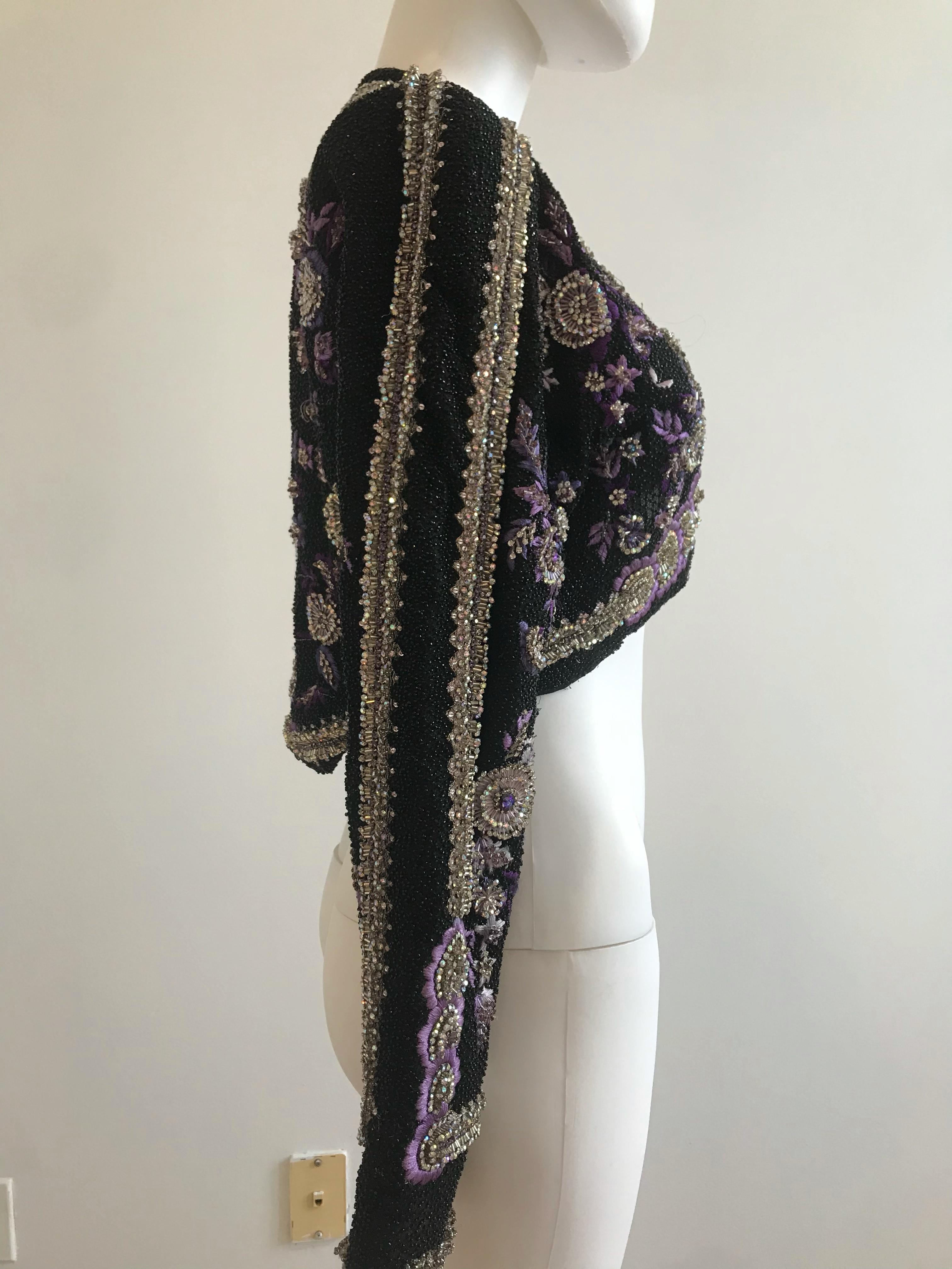 Gianni Versace Couture Crystal Beaded and Embellished Cropped Bolero For Sale 9