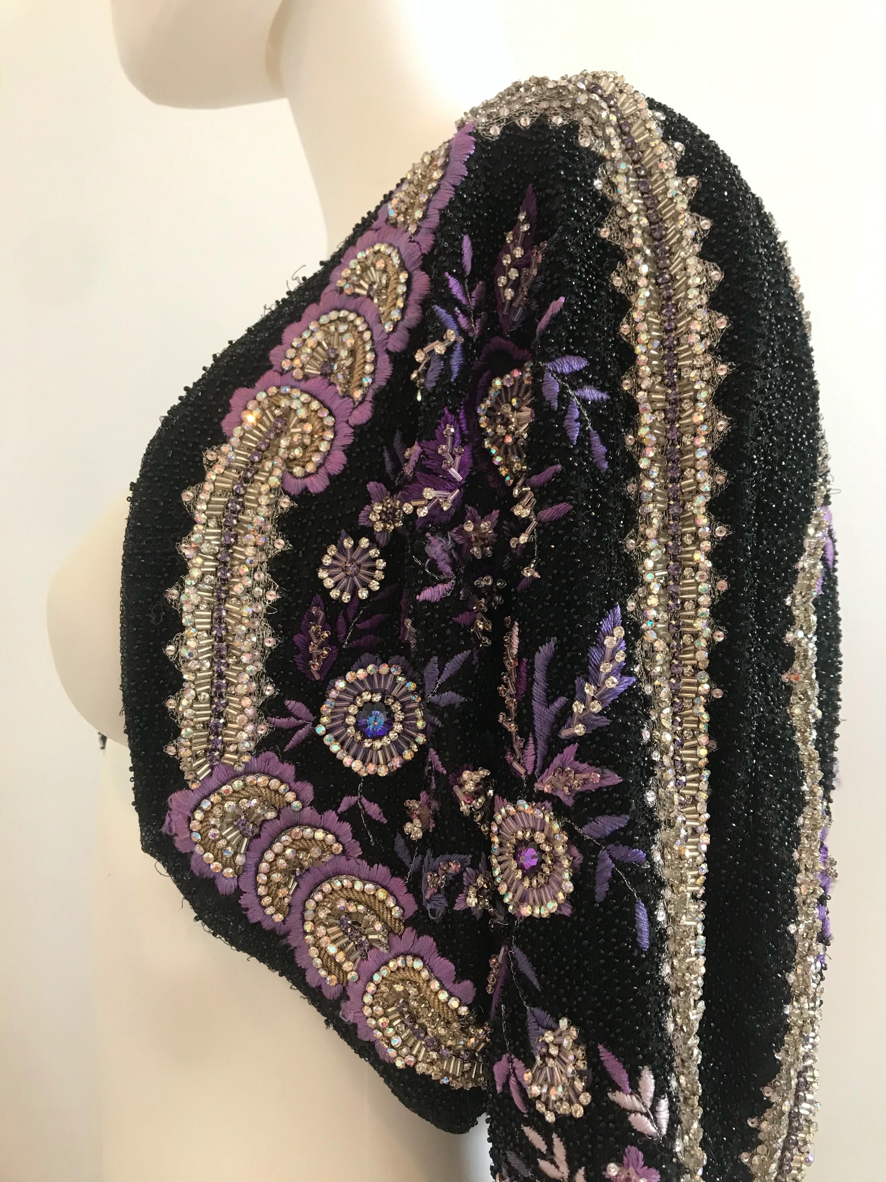 Gianni Versace Couture Crystal Beaded and Embellished Cropped Bolero For Sale 11