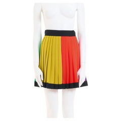 Gianni Versace Couture F/W 1991 Falda plisada multicolor