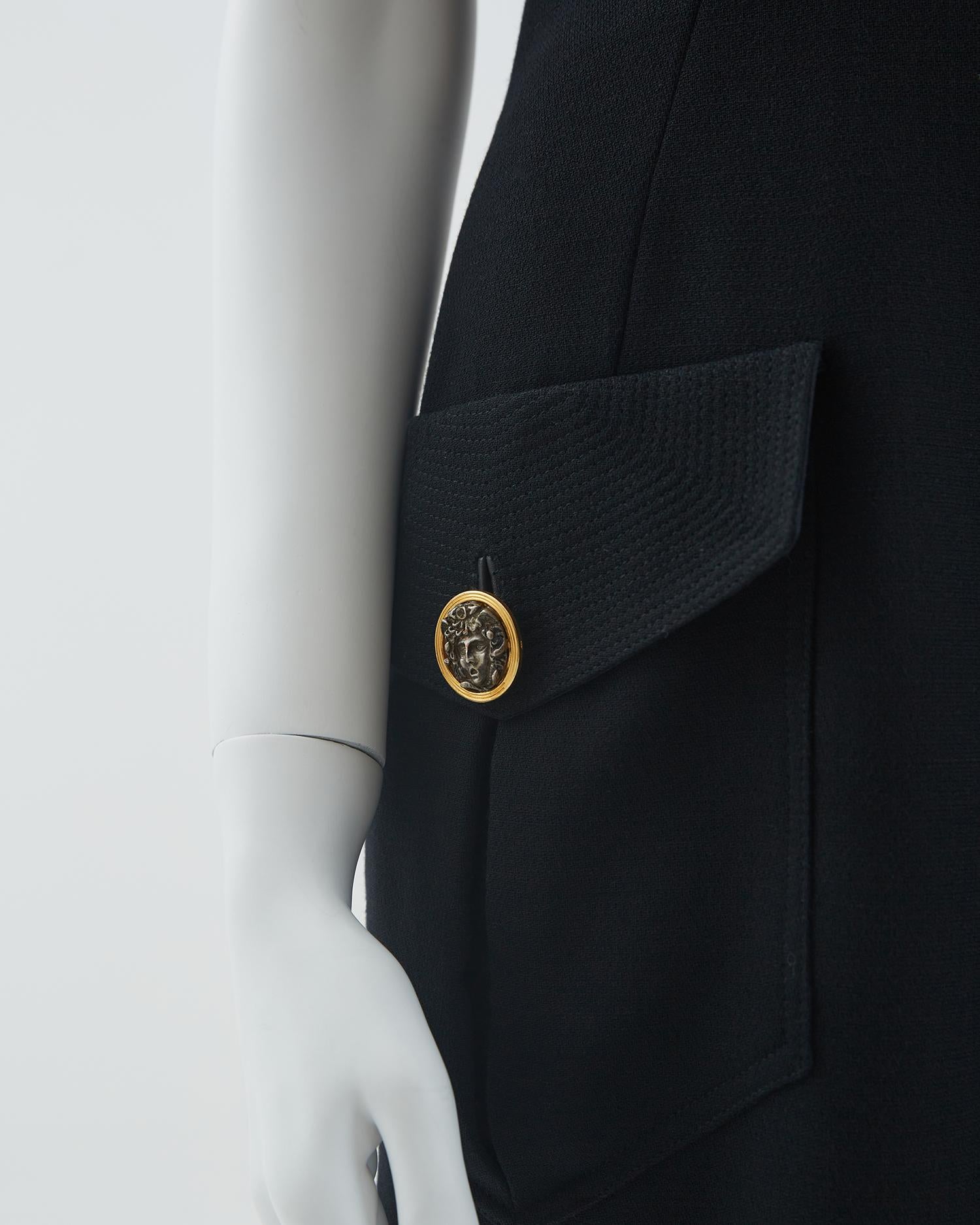 Gianni Versace Couture F/W 1992 Black Bondage evening dress For Sale 6