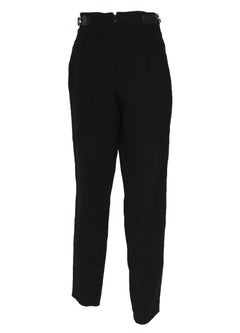 Gianni Versace Couture F/W 1992 Black Wool Bondage Pants It.42