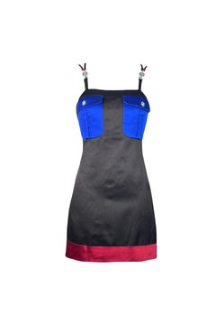 GIANNI VERSACE COUTURE F/w 1996 Patchwork Pocket Mini Dress KATE MOSS