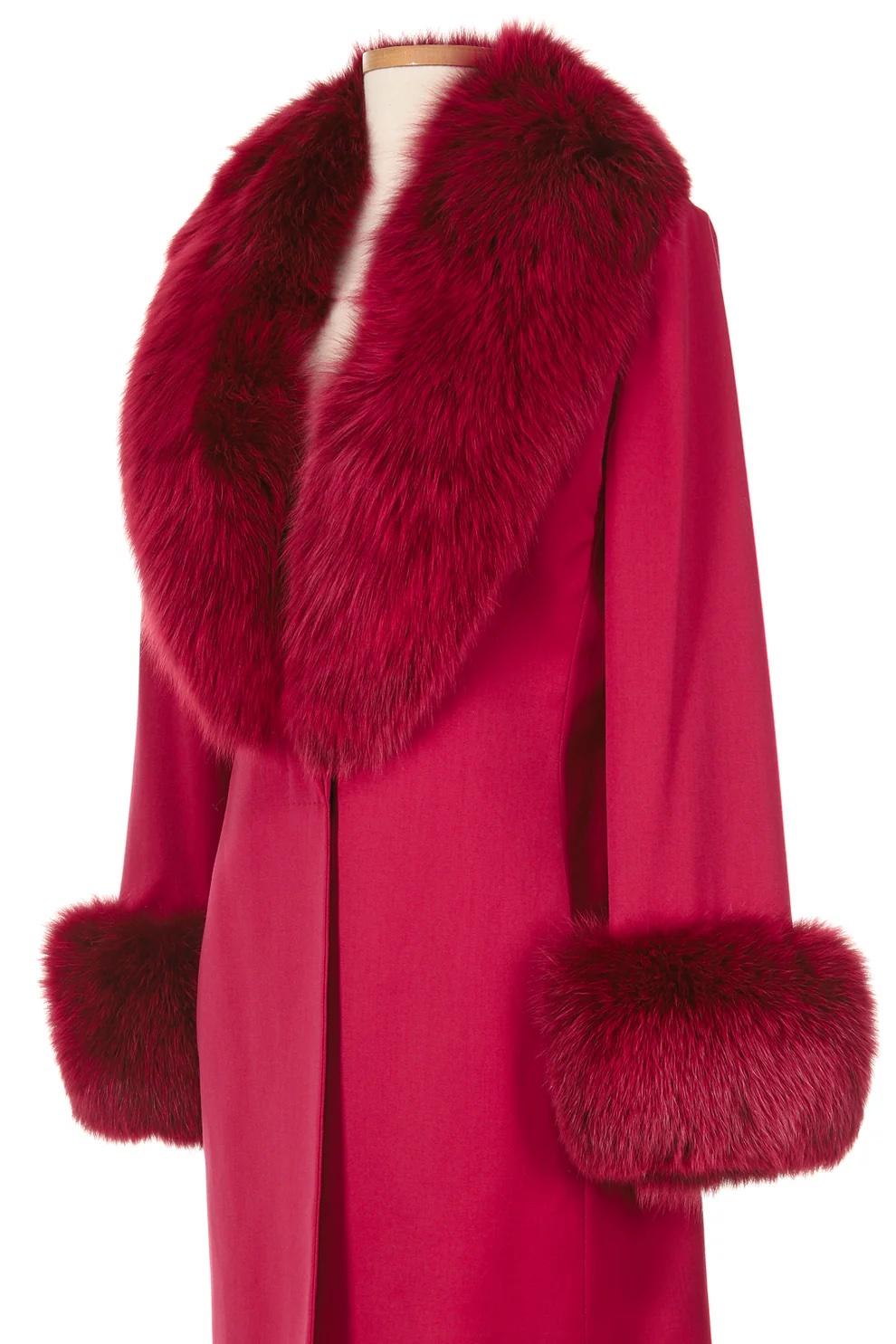 Gianni Versace Couture Fall 1998 Fox Fur Trimmed Pant Suit 5