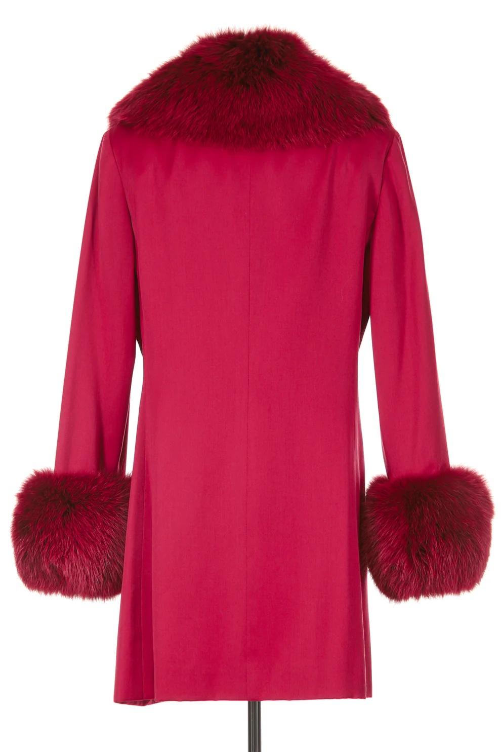 Gianni Versace Couture Fall 1998 Fox Fur Trimmed Pant Suit 6