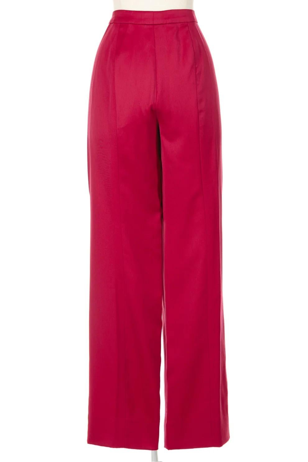Gianni Versace Couture Fall 1998 Fox Fur Trimmed Pant Suit 2