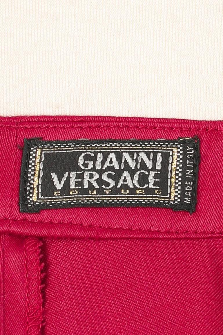 Gianni Versace Couture Fall 1998 Fox Fur Trimmed Pant Suit 3