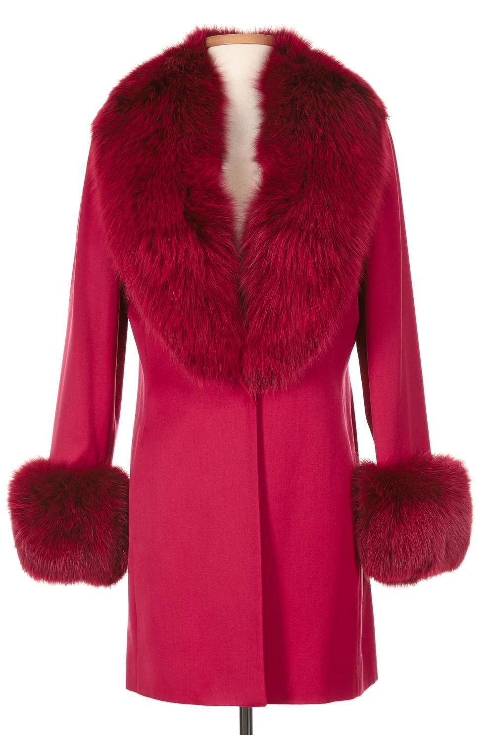 Gianni Versace Couture Fall 1998 Fox Fur Trimmed Pant Suit 4