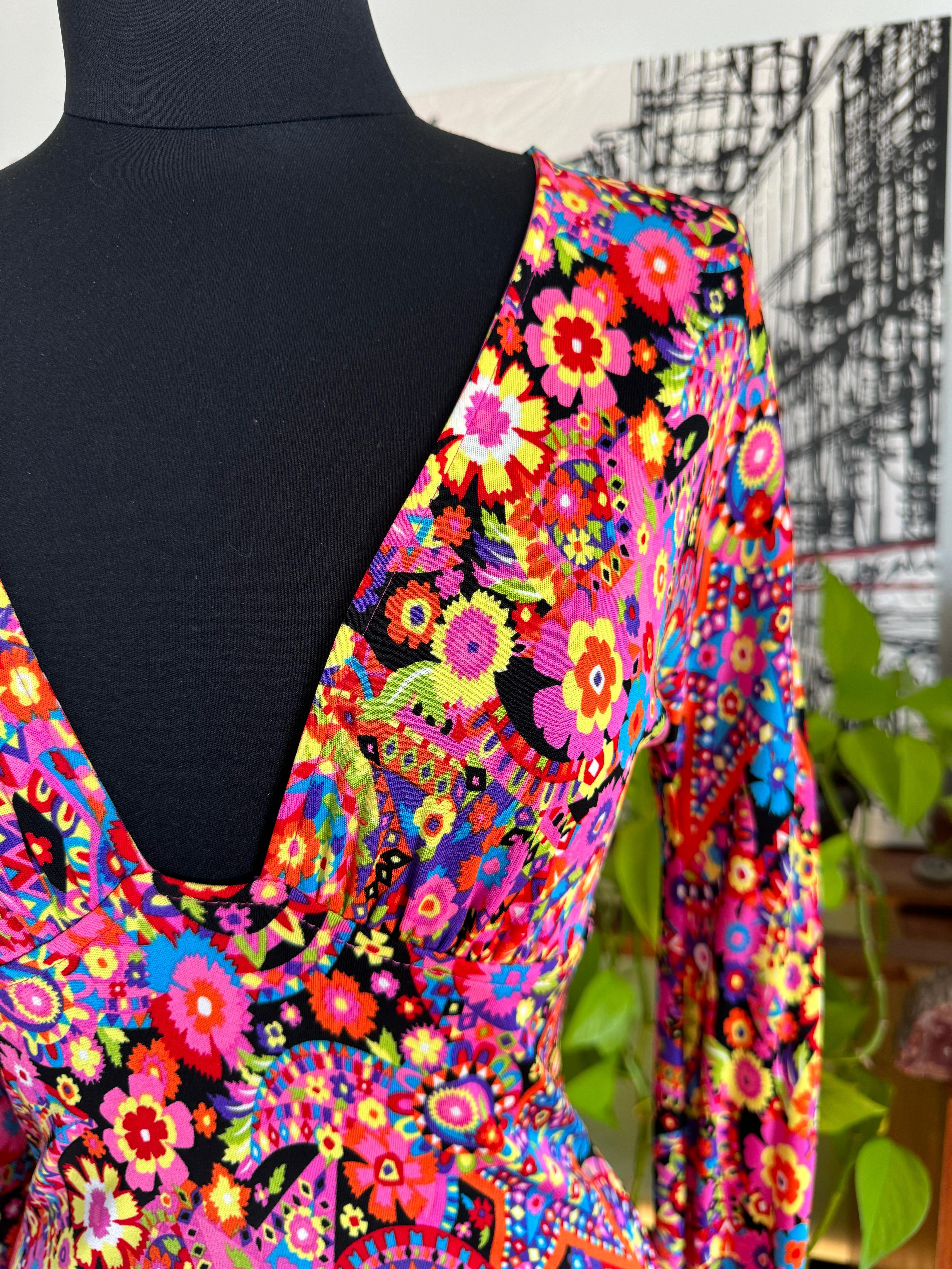 Gianni Versace Couture Floral \Dress 2002 Fit and flare For Sale 6