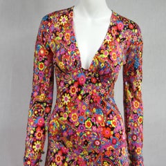 Gianni Versace Couture Floral \Dress 2002 Fit and flare