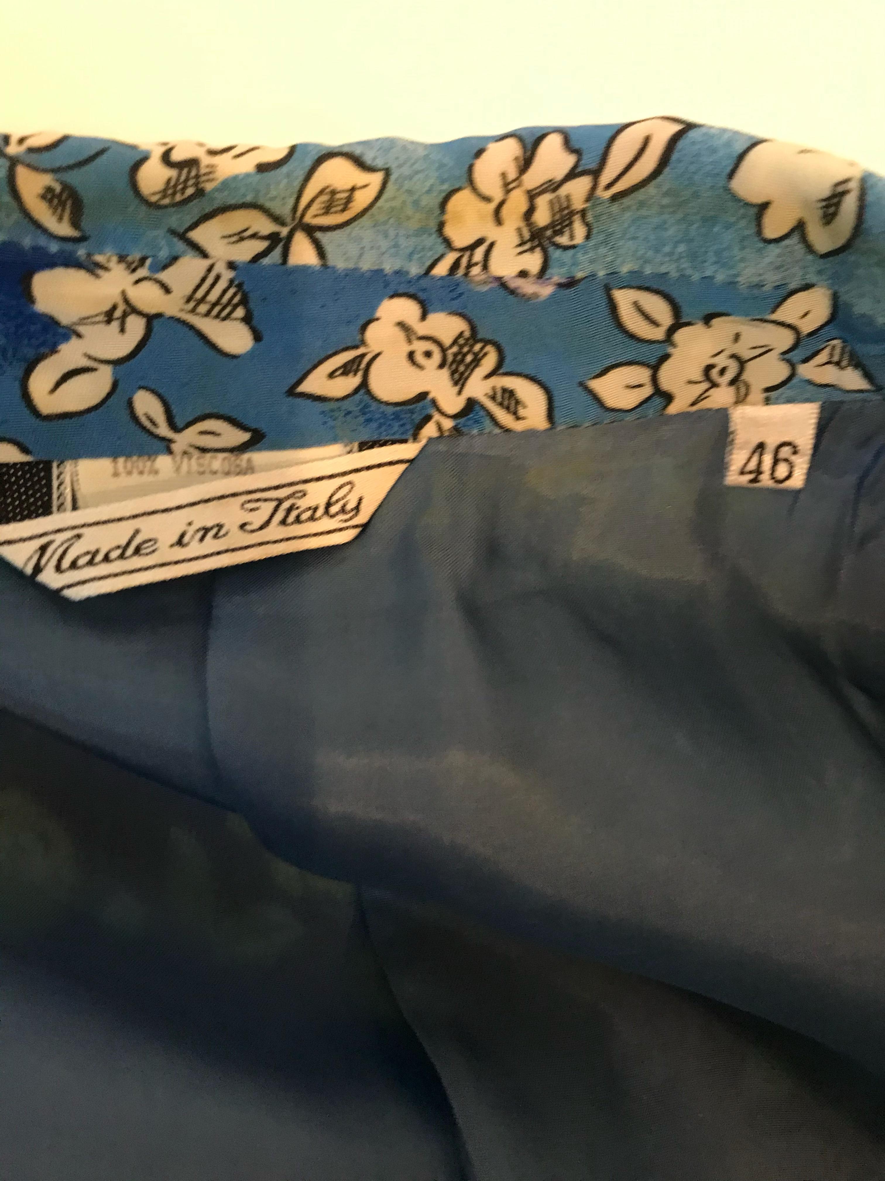Gianni Versace Couture Floral Print Blazer For Sale 5