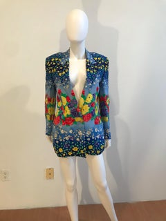 Gianni Versace Couture Floral Print Blazer