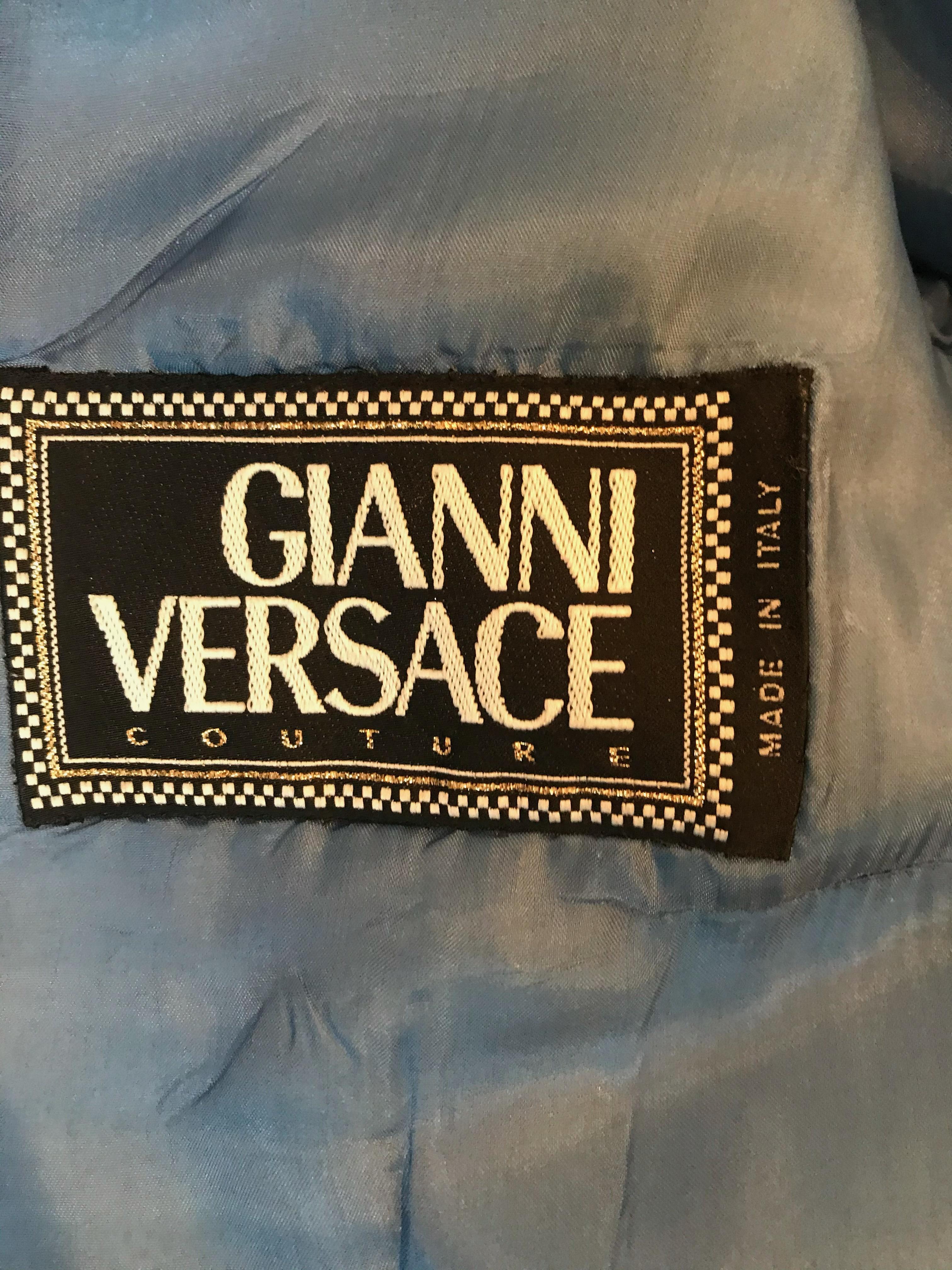 Gianni Versace Couture Floral Print Blazer In Good Condition For Sale In Brooklyn, NY