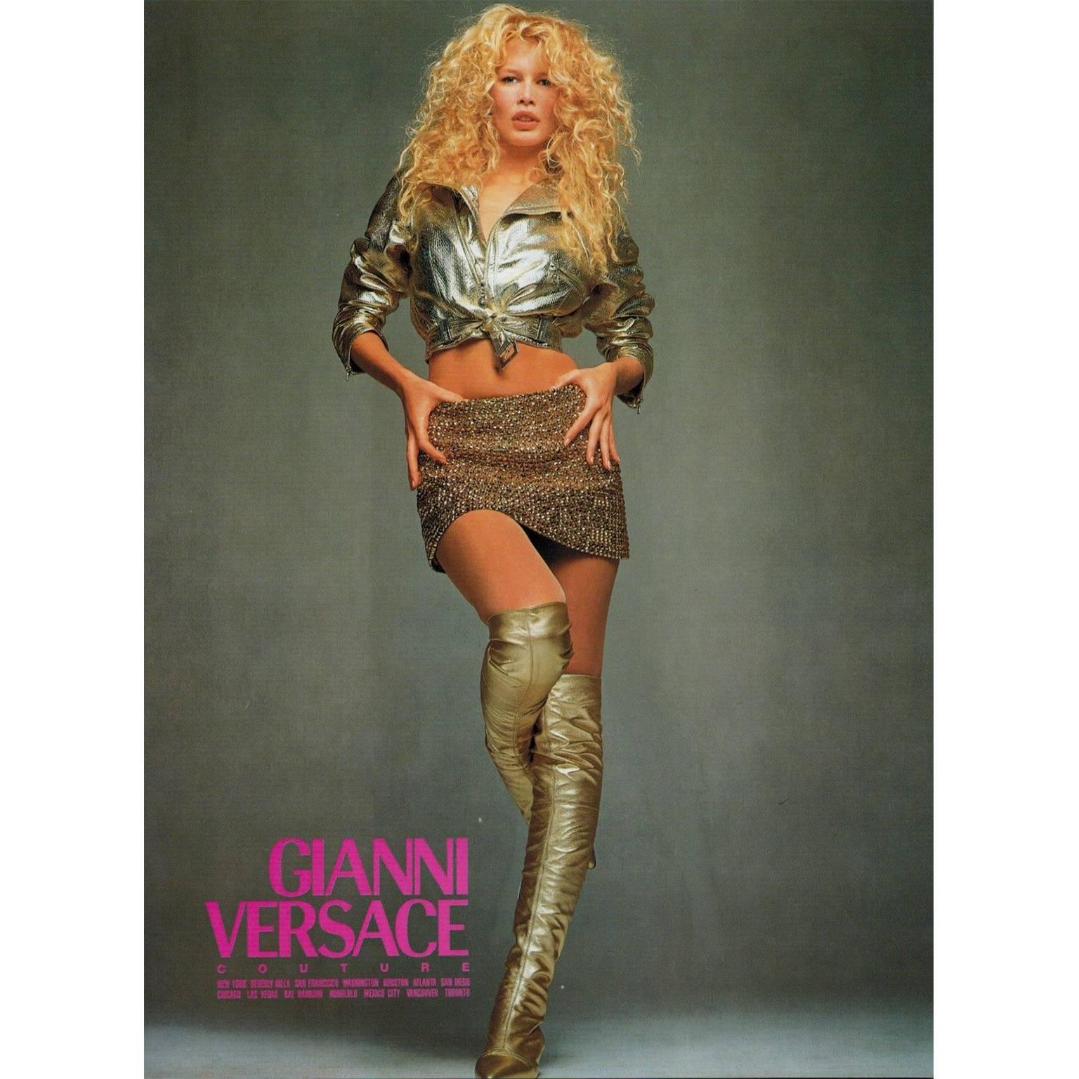 Gianni Versace Couture Golden Jewel Skirt AW 1994 For Sale 2