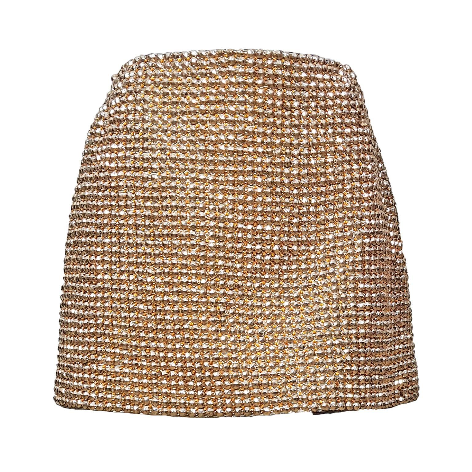 Gianni Versace Couture Golden Jewel Skirt AW 1994 For Sale