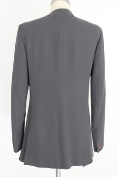 Gianni Versace Couture Gray Wool Double Breasted Classic Jacket Vintage 1990s