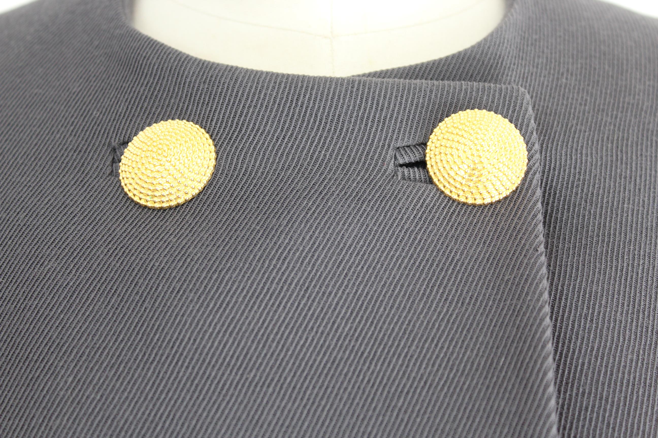Gianni Versace Couture Gray Wool Double Breasted Classic Jacket Vintage 1990s in vendita 1