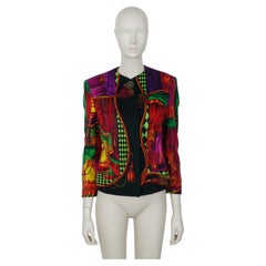 Vintage Gianni Versace Couture Iconic Fall/Winter 1991/92 Teather Drape Print Jacket