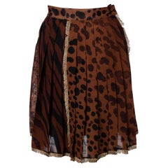 Gianni Versace Couture, Gonna a pieghe e stampa leopardo