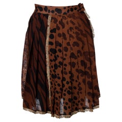 Gianni Versace Couture, Leopard printed and pleated skirt