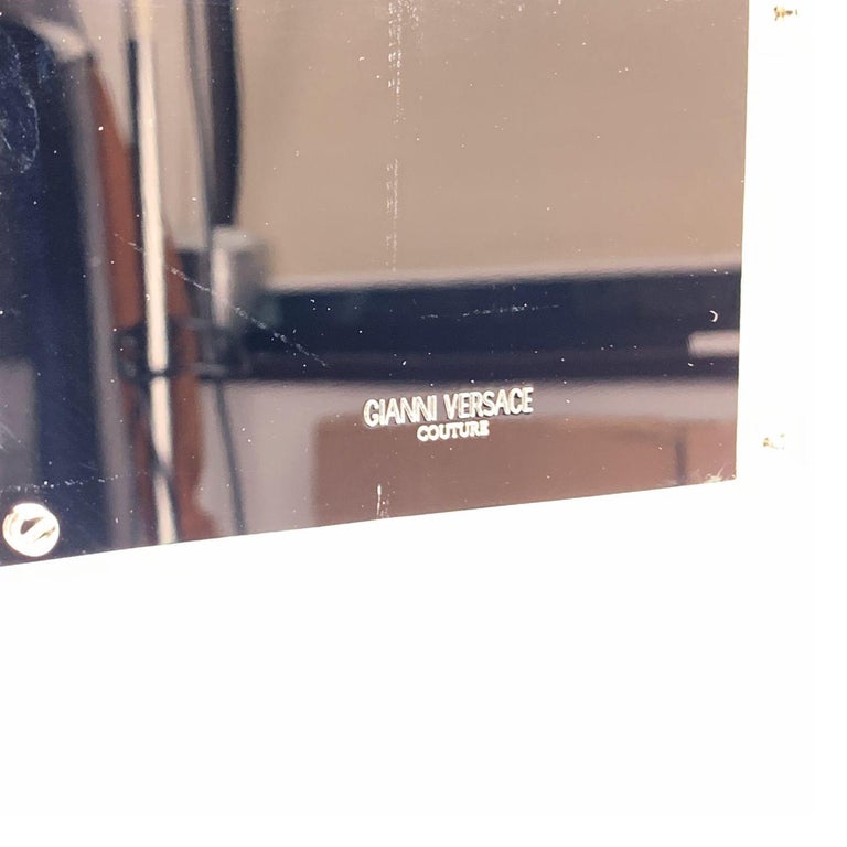 Gianni Versace Couture Limited Edition White Leather Train Case Bag For