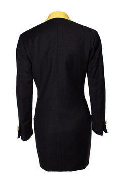 Gianni Versace Couture, Maxi blazer with yellow collar