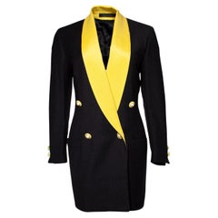 Gianni Versace Couture, Maxi blazer with yellow collar