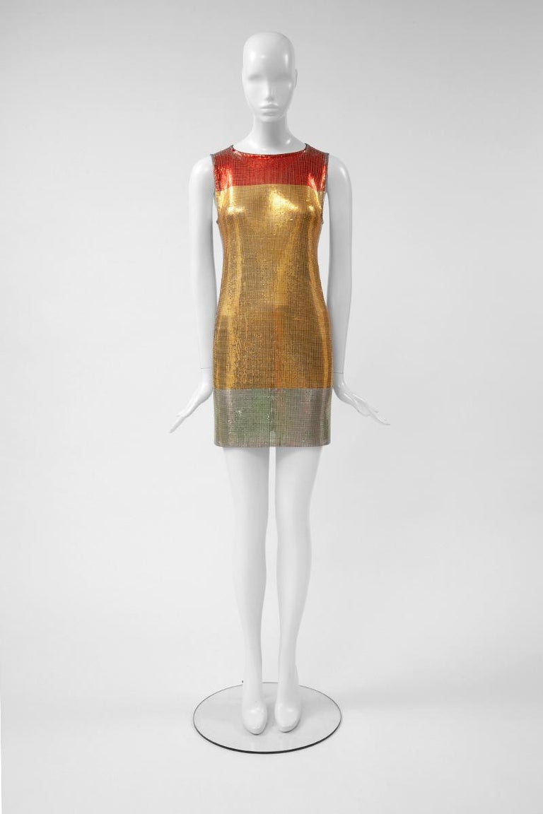 Gianni Versace Couture Metal Mesh Mini Dress, Fall-Winter 1996-1997 at  1stDibs | versace metal mesh dress, metal mesh dress versace, metallic mesh mini  dress