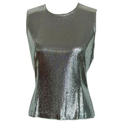 Gianni Versace Couture Metallic Mesh Top