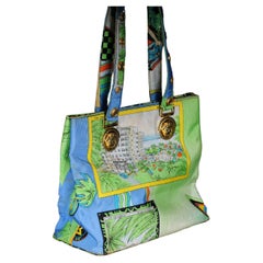 Gianni Versace Couture Miami Tasche mit Vintage- Stranddruck 1993