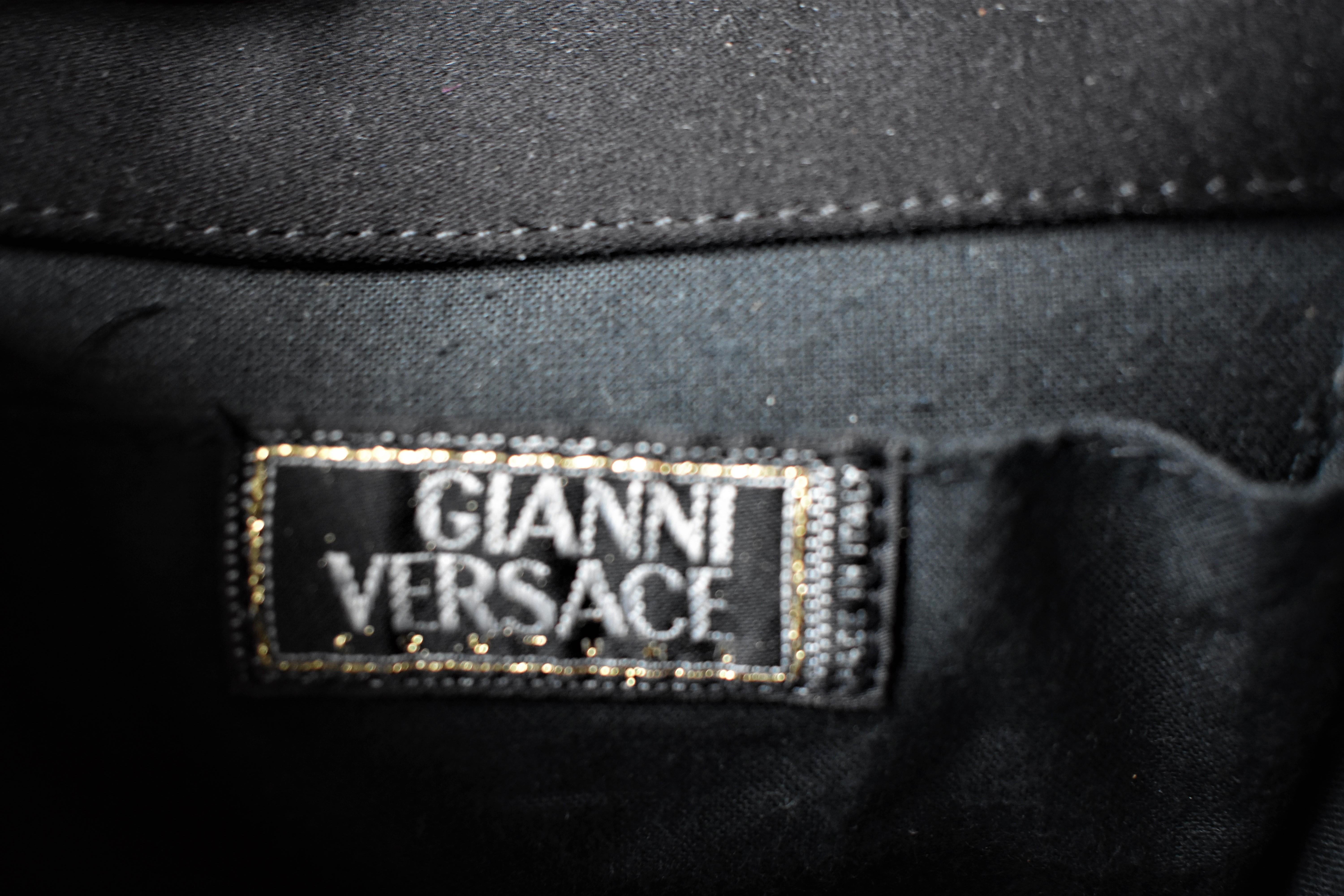 FINAL SALE Gianni Versace Couture Mini Satin Evening Bag with Medusa Head For Sale 4